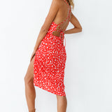 Waiting For Spring Midi Dress Red