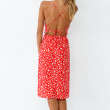 Waiting For Spring Midi Dress Red