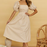 Delfino Maxi Dress Tan