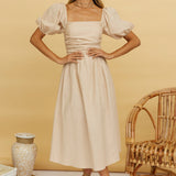 Delfino Maxi Dress Tan