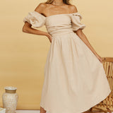 Delfino Maxi Dress Tan