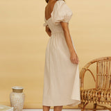 Delfino Maxi Dress Tan