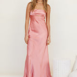 Open Hearts Maxi Dress Pink