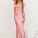 Open Hearts Maxi Dress Pink