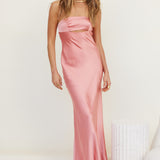 Open Hearts Maxi Dress Pink