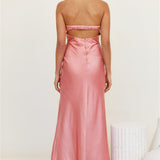 Open Hearts Maxi Dress Pink