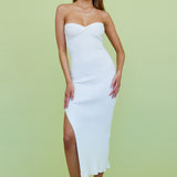 Changed Memories Knit Maxi Dress White