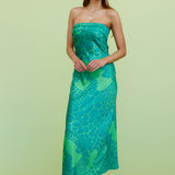 Fresh Bloom Maxi Dress Green