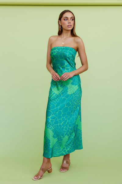 Fresh Bloom Maxi Dress Green