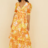 Inflorescence Maxi Dress Yellow