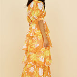 Inflorescence Maxi Dress Yellow