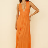 Skyfall Midi Dress Orange