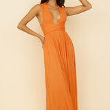 Skyfall Midi Dress Orange