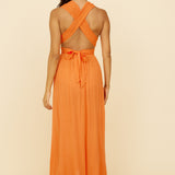 Skyfall Midi Dress Orange