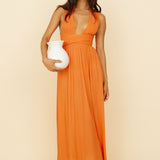 Skyfall Midi Dress Orange