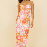 Summer Fairytale Maxi Dress Pink Floral