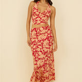 Starlight Fever Maxi Skirt Red