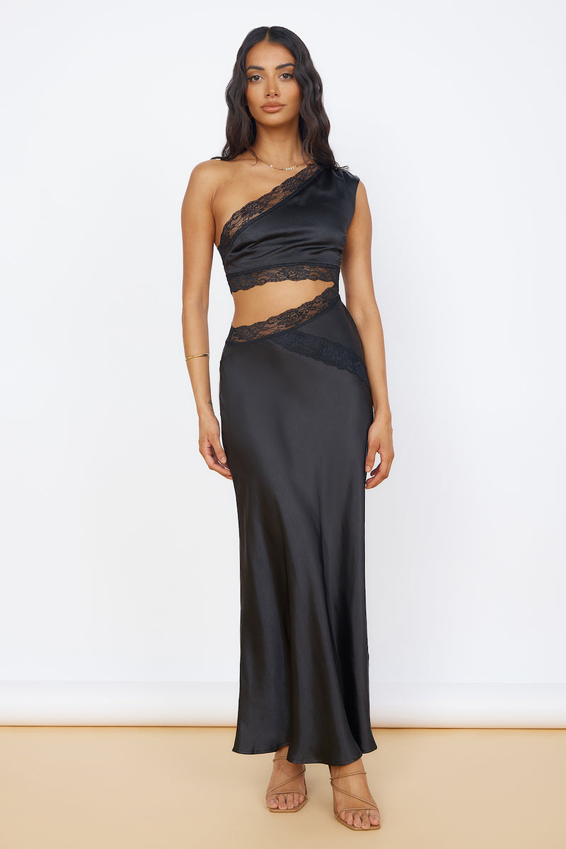 PARADISE HUES SATIN LONG MAXI DRESS
