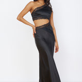 Limitless Love Satin Maxi Dress Black