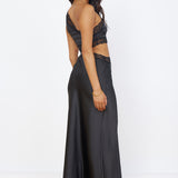 Limitless Love Satin Maxi Dress Black