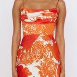 Fresh Blossom Maxi Dress Orange