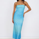 Infinite Light Midi Dress Blue