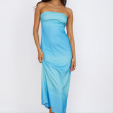 Infinite Light Midi Dress Blue