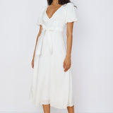 Starlight Serenade Midi Dress White