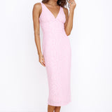 Write Your Name Midi Dress Pink