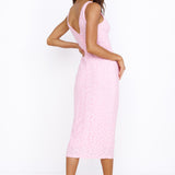 Write Your Name Midi Dress Pink