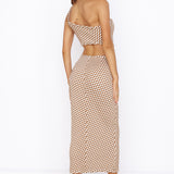 Roll The Dice Maxi Dress Brown