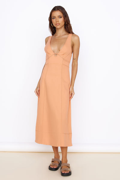 Summer Dreaming Midi Dress Orange