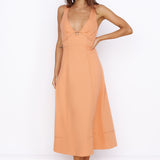 Summer Dreaming Midi Dress Orange