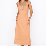 Summer Dreaming Midi Dress Orange