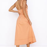 Summer Dreaming Midi Dress Orange