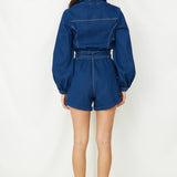 Tell It All Playsuit Denim