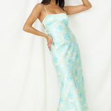 Starry Haze Midi Dress Green