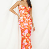 Luna Magic Midi Dress Orange