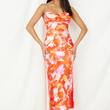 Luna Magic Midi Dress Orange