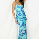 Deep Sea Dive Maxi Dress Blue