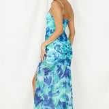 Deep Sea Dive Maxi Dress Blue