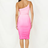 No Caution Midi Dress Pink