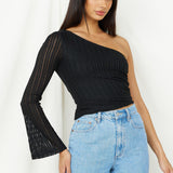 Hand On My Heart Crop Top Black