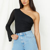 Hand On My Heart Crop Top Black