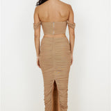 Dance Darling Maxi Skirt Beige