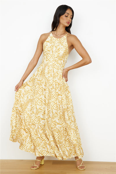 Take You Home Maxi Dress Yellow