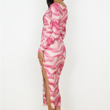 Moment To Yourself Midi Dress Pink