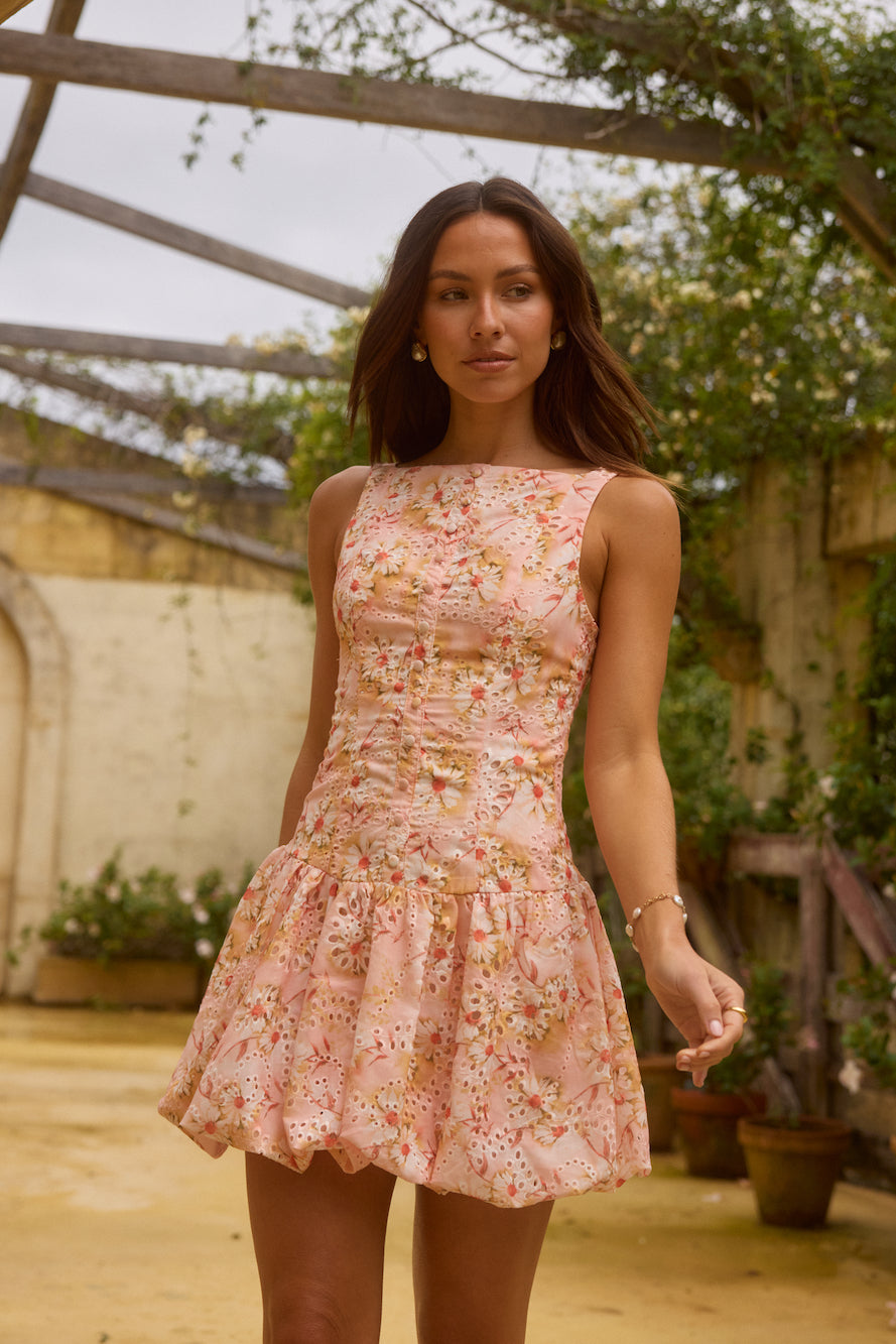 Heavenly Drift Floral Mini Dress Pink | Fortunate One Heavenly Drift Floral Mini Dress Pink | Fortunate One