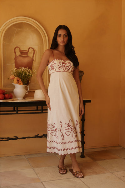 Soft Horizon Maxi Dress Beige