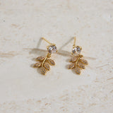 18K Gold Plated Sweet Leaves Earrings Gold